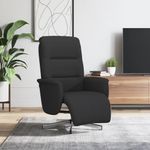 Casa si Gradina - Mobilier - Scaune si fotolii - Fotolii - Fotoliu rabatabil cu suport de picioare, negru, textil - Infinity.ro