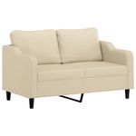 Casa si Gradina - Mobilier - Canapele si coltare - Canapele - Canapea cu 2 locuri, crem, 140 cm, material textil - Infinity.ro
