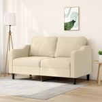 Casa si Gradina - Mobilier - Canapele si coltare - Canapele - Canapea cu 2 locuri, crem, 140 cm, material textil - Infinity.ro