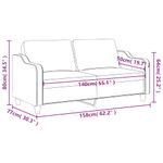 Casa si Gradina - Mobilier - Canapele si coltare - Canapele - Canapea cu 2 locuri, crem, 140 cm, material textil - Infinity.ro