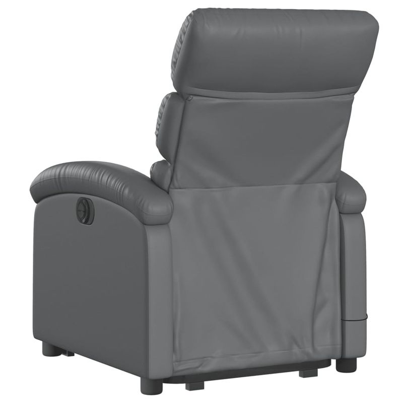 Ingrijire personala si Cosmetice - Sanatate si wellness - Articole wellness - Fotolii de masaj - Fotoliu masaj rabatabil electric cu ridicare, gri, piele eco - Infinity.ro