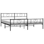 Casa si Gradina - Mobilier - Paturi si accesorii - Paturi - Cadru pat metalic cu tablii de cap/picioare, negru, 183x213 cm - Infinity.ro