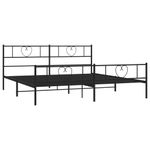 Casa si Gradina - Mobilier - Paturi si accesorii - Paturi - Cadru pat metalic cu tablii de cap/picioare, negru, 183x213 cm - Infinity.ro