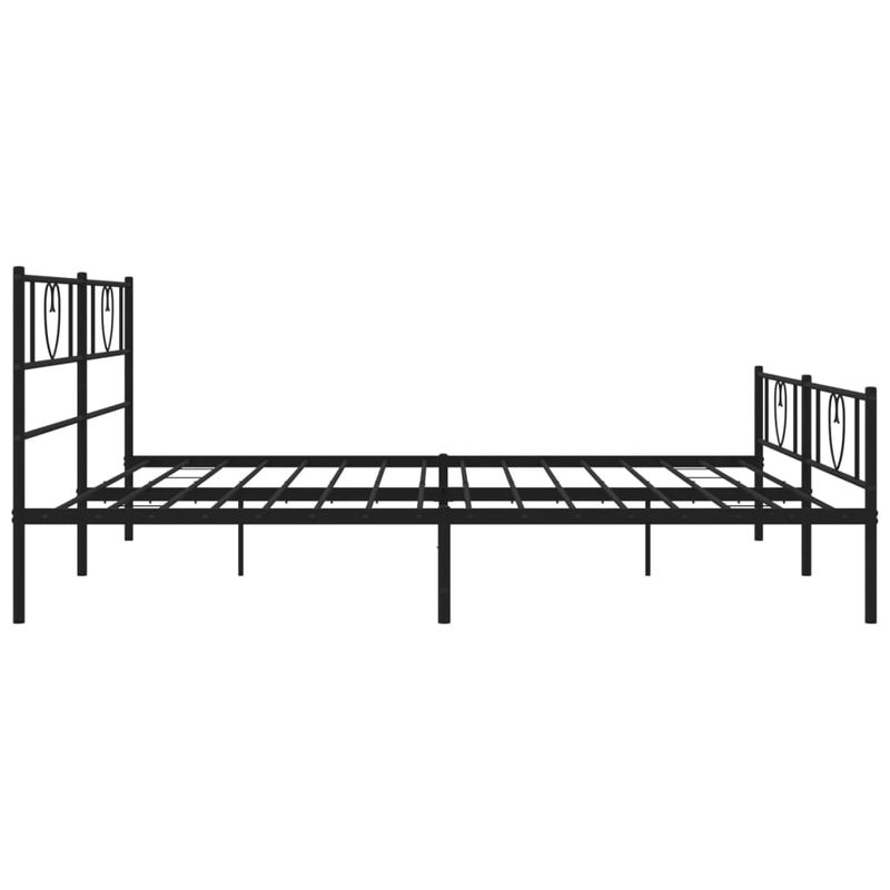 Casa si Gradina - Mobilier - Paturi si accesorii - Paturi - Cadru pat metalic cu tablii de cap/picioare, negru, 183x213 cm - Infinity.ro