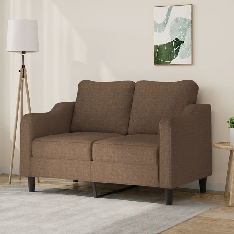 Casa si Gradina - Mobilier - Canapele si coltare - Canapele - Canapea cu 2 locuri, maro, 120 cm, material textil - Infinity.ro