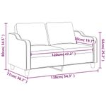 Casa si Gradina - Mobilier - Canapele si coltare - Canapele - Canapea cu 2 locuri, maro, 120 cm, material textil - Infinity.ro
