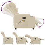 Ingrijire personala si Cosmetice - Sanatate si wellness - Articole wellness - Fotolii de masaj - Fotoliu rabatabil de masaj, crem, material textil - Infinity.ro