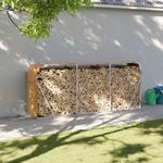 Casa si Gradina - Termice - Sobe, Seminee si accesorii - Accesorii seminee si sobe - Suport de busteni, maro deschis, 234x45x100 cm, otel galvanizat - Infinity.ro