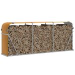 Casa si Gradina - Termice - Sobe, Seminee si accesorii - Accesorii seminee si sobe - Suport de busteni, maro deschis, 234x45x100 cm, otel galvanizat - Infinity.ro