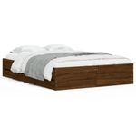 Casa si Gradina - Mobilier - Paturi si accesorii - Paturi - Cadru pat cu sertare stejar maro 120x190 cm lemn prelucrat - Infinity.ro