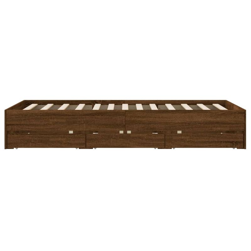 Casa si Gradina - Mobilier - Paturi si accesorii - Paturi - Cadru pat cu sertare stejar maro 120x190 cm lemn prelucrat - Infinity.ro
