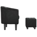 Casa si Gradina - Mobilier - Scaune si fotolii - Fotolii - Fotoliu tip cuva cu taburet, negru, piele ecologica - Infinity.ro
