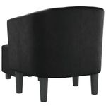 Casa si Gradina - Mobilier - Scaune si fotolii - Fotolii - Fotoliu tip cuva cu taburet, negru, piele ecologica - Infinity.ro