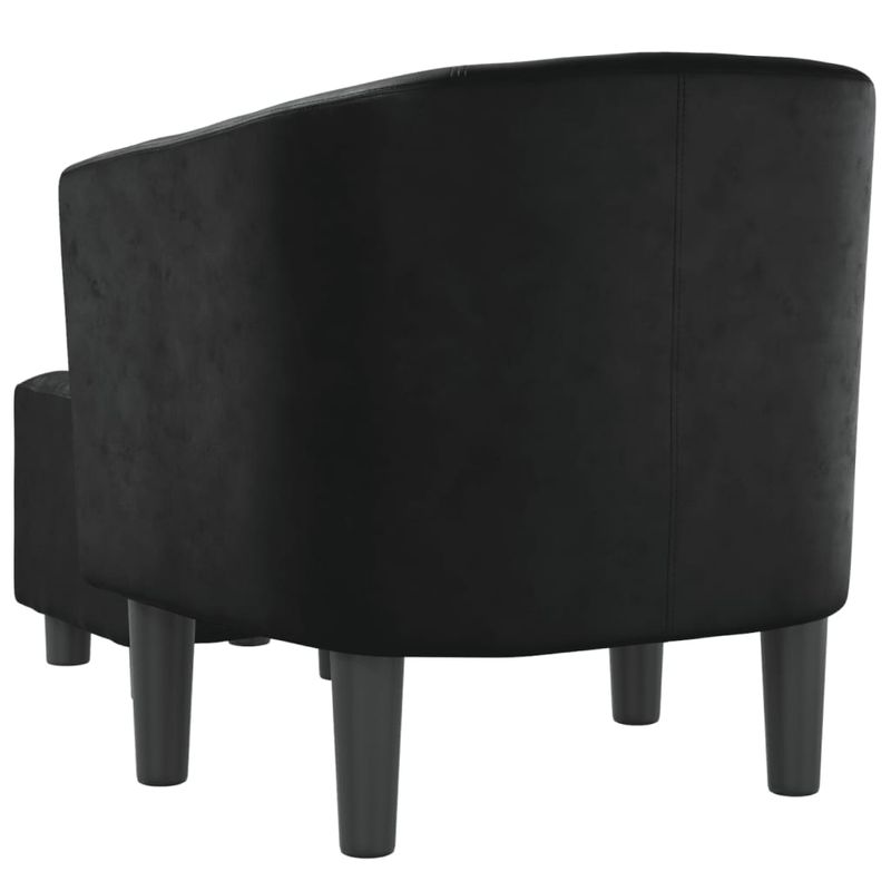 Casa si Gradina - Mobilier - Scaune si fotolii - Fotolii - Fotoliu tip cuva cu taburet, negru, piele ecologica - Infinity.ro