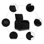 Casa si Gradina - Mobilier - Scaune si fotolii - Fotolii - Fotoliu rabatabil electric, negru, piele ecologica - Infinity.ro