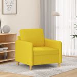 Casa si Gradina - Mobilier - Scaune si fotolii - Fotolii - Fotoliu canapea, galben deschis, 60 cm, tesatura - Infinity.ro