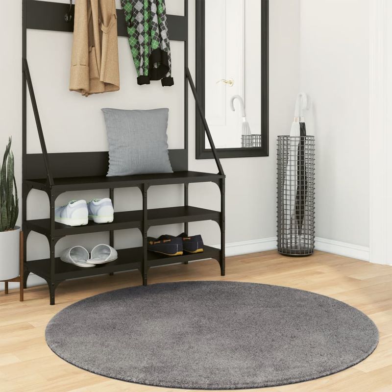 Casa si Gradina - Textile si covoare - Covoare - Covoare casa - Covor HUARTE, fir scurt, moale si lavabil, antracit, Ø 120 cm - Infinity.ro