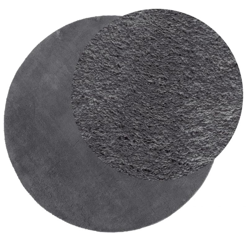 Casa si Gradina - Textile si covoare - Covoare - Covoare casa - Covor HUARTE, fir scurt, moale si lavabil, antracit, Ø 120 cm - Infinity.ro