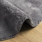 Casa si Gradina - Textile si covoare - Covoare - Covoare casa - Covor HUARTE, fir scurt, moale si lavabil, antracit, Ø 120 cm - Infinity.ro