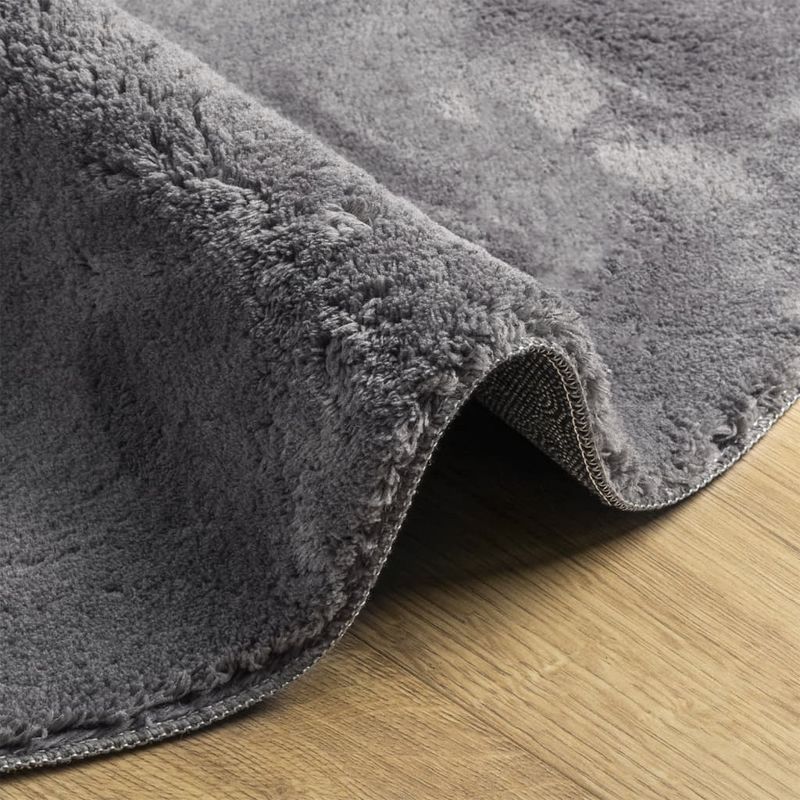 Casa si Gradina - Textile si covoare - Covoare - Covoare casa - Covor HUARTE, fir scurt, moale si lavabil, antracit, Ø 120 cm - Infinity.ro