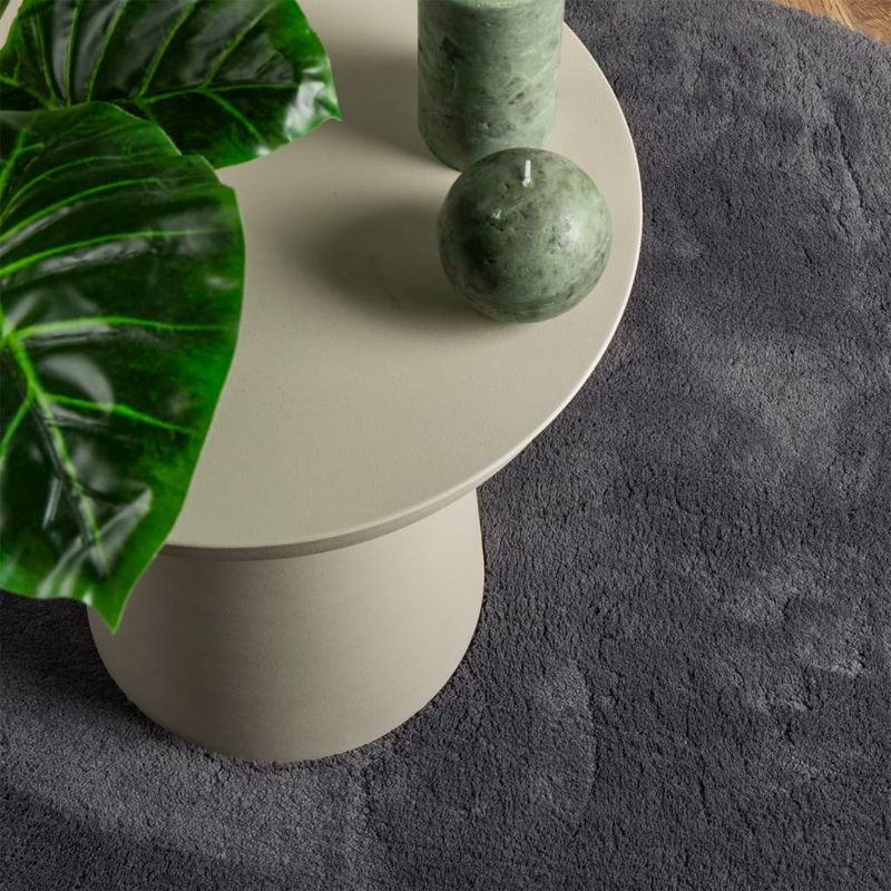 Casa si Gradina - Textile si covoare - Covoare - Covoare casa - Covor HUARTE, fir scurt, moale si lavabil, antracit, Ø 120 cm - Infinity.ro