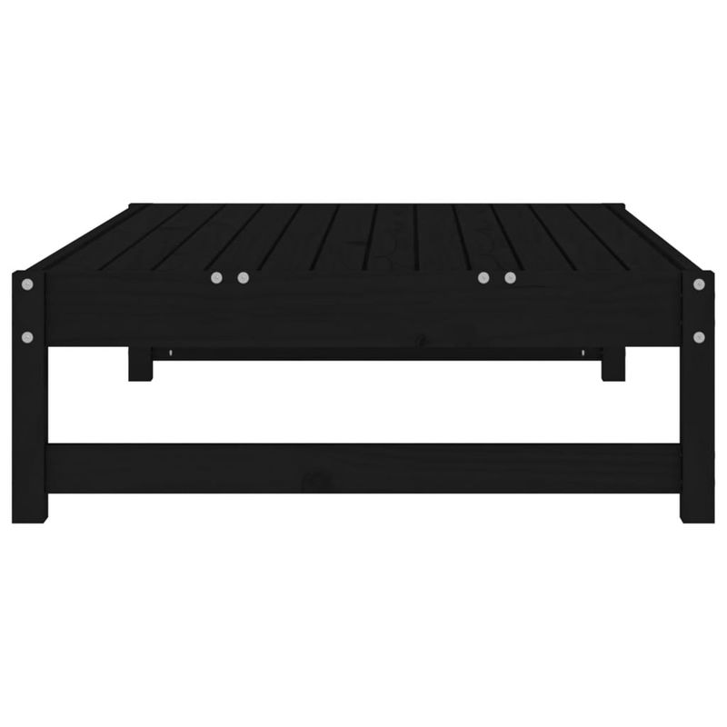 Casa si Gradina - Gradina si terasa - Mobilier exterior - Canapele si fotolii gradina - Taburet de gradina, 120x80 cm, negru, lemn masiv de pin - Infinity.ro