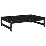 Casa si Gradina - Gradina si terasa - Mobilier exterior - Canapele si fotolii gradina - Taburet de gradina, 120x80 cm, negru, lemn masiv de pin - Infinity.ro