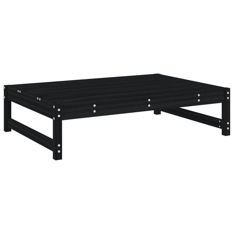 Casa si Gradina - Gradina si terasa - Mobilier exterior - Canapele si fotolii gradina - Taburet de gradina, 120x80 cm, negru, lemn masiv de pin - Infinity.ro