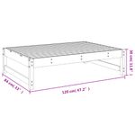 Casa si Gradina - Gradina si terasa - Mobilier exterior - Canapele si fotolii gradina - Taburet de gradina, 120x80 cm, negru, lemn masiv de pin - Infinity.ro