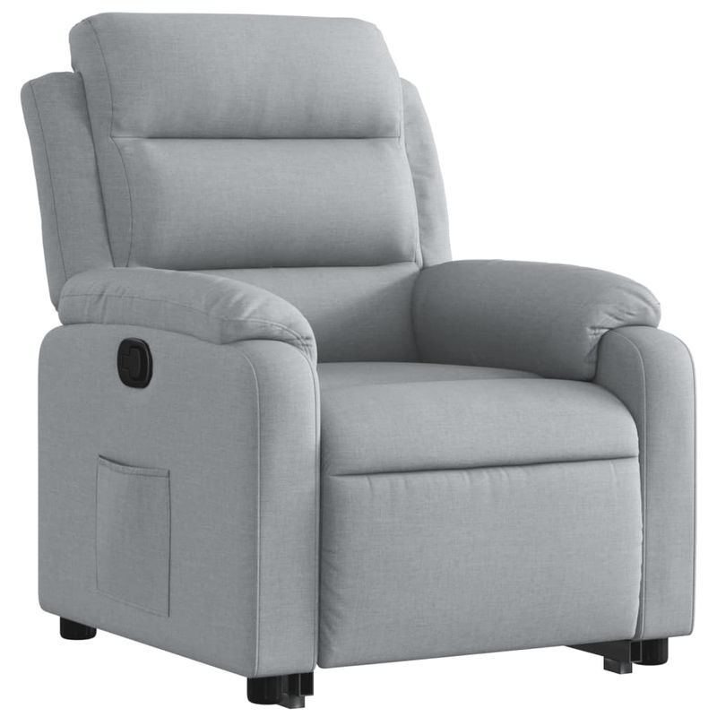 Casa si Gradina - Mobilier - Scaune si fotolii - Fotolii - Fotoliu rabatabil cu ridicare, gri deschis, material textil - Infinity.ro