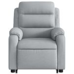Casa si Gradina - Mobilier - Scaune si fotolii - Fotolii - Fotoliu rabatabil cu ridicare, gri deschis, material textil - Infinity.ro