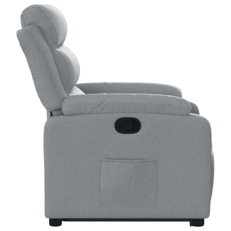 Casa si Gradina - Mobilier - Scaune si fotolii - Fotolii - Fotoliu rabatabil cu ridicare, gri deschis, material textil - Infinity.ro