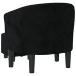 Casa si Gradina - Mobilier - Scaune si fotolii - Fotolii - Fotoliu tip cuva cu taburet, negru, catifea - Infinity.ro