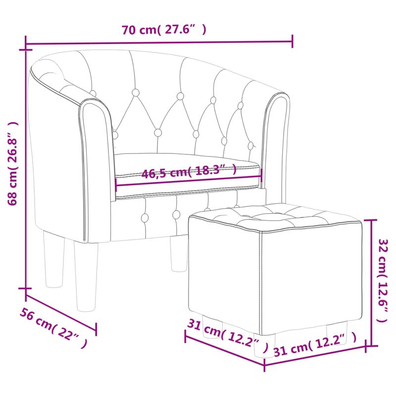 Casa si Gradina - Mobilier - Scaune si fotolii - Fotolii - Fotoliu tip cuva cu taburet, negru, catifea - Infinity.ro
