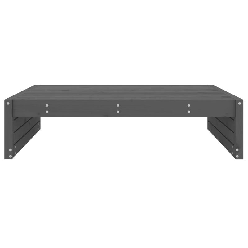 Casa si Gradina - Gradina si terasa - Mobilier exterior - Canapele si fotolii gradina - Taburet de gradina, 120x80 cm, gri, lemn masiv de pin - Infinity.ro