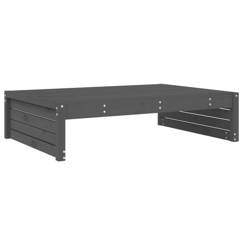 Casa si Gradina - Gradina si terasa - Mobilier exterior - Canapele si fotolii gradina - Taburet de gradina, 120x80 cm, gri, lemn masiv de pin - Infinity.ro