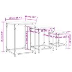 Casa si Gradina - Mobilier - Mese si birouri - Masute de cafea - Mese suprapuse de cafea, 3 buc, negru, lemn prelucrat - Infinity.ro