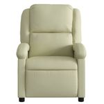Casa si Gradina - Mobilier - Scaune si fotolii - Fotolii - Fotoliu rabatabil, crem, piele naturala - Infinity.ro