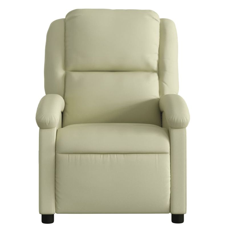 Casa si Gradina - Mobilier - Scaune si fotolii - Fotolii - Fotoliu rabatabil, crem, piele naturala - Infinity.ro