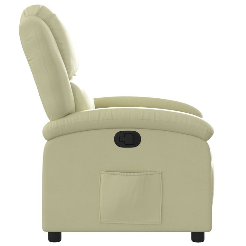 Casa si Gradina - Mobilier - Scaune si fotolii - Fotolii - Fotoliu rabatabil, crem, piele naturala - Infinity.ro