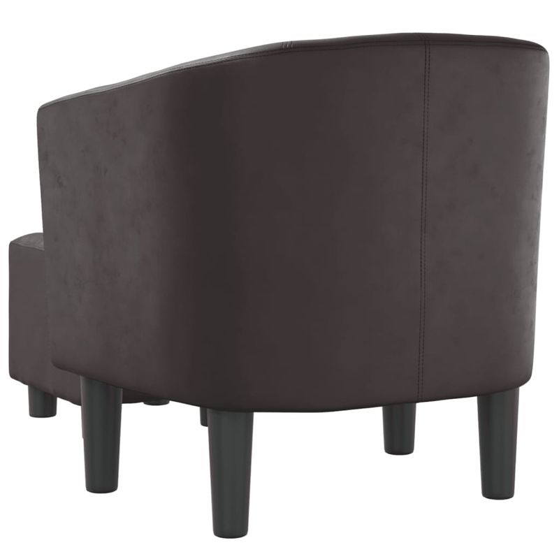 Casa si Gradina - Mobilier - Scaune si fotolii - Fotolii - Fotoliu tip cuva cu taburet, maro, piele ecologica - Infinity.ro