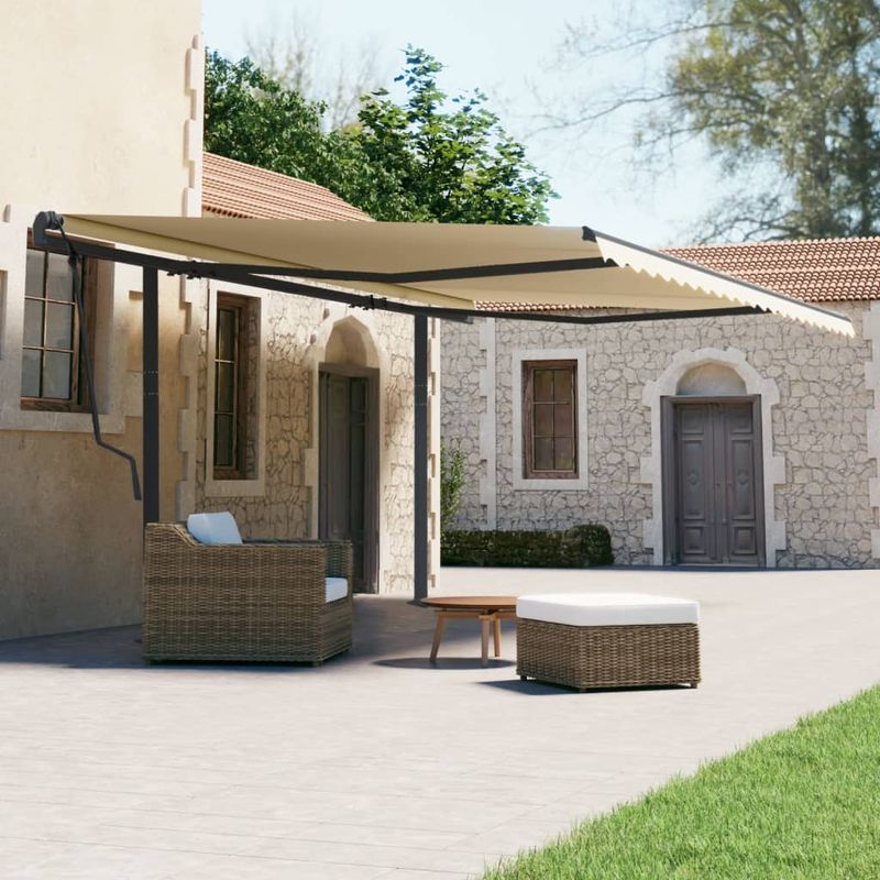 Casa si Gradina - Gradina si terasa - Umbrele si pavilioane - Umbrele - Set stalp pentru copertina, antracit, 600x245 cm, fier - Infinity.ro