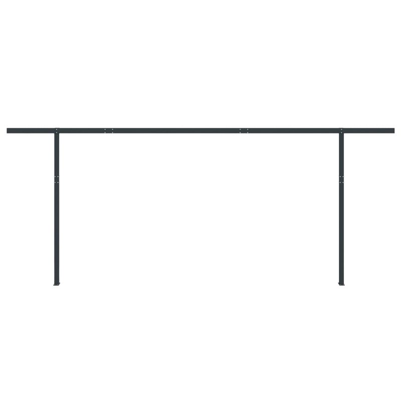 Casa si Gradina - Gradina si terasa - Umbrele si pavilioane - Umbrele - Set stalp pentru copertina, antracit, 600x245 cm, fier - Infinity.ro