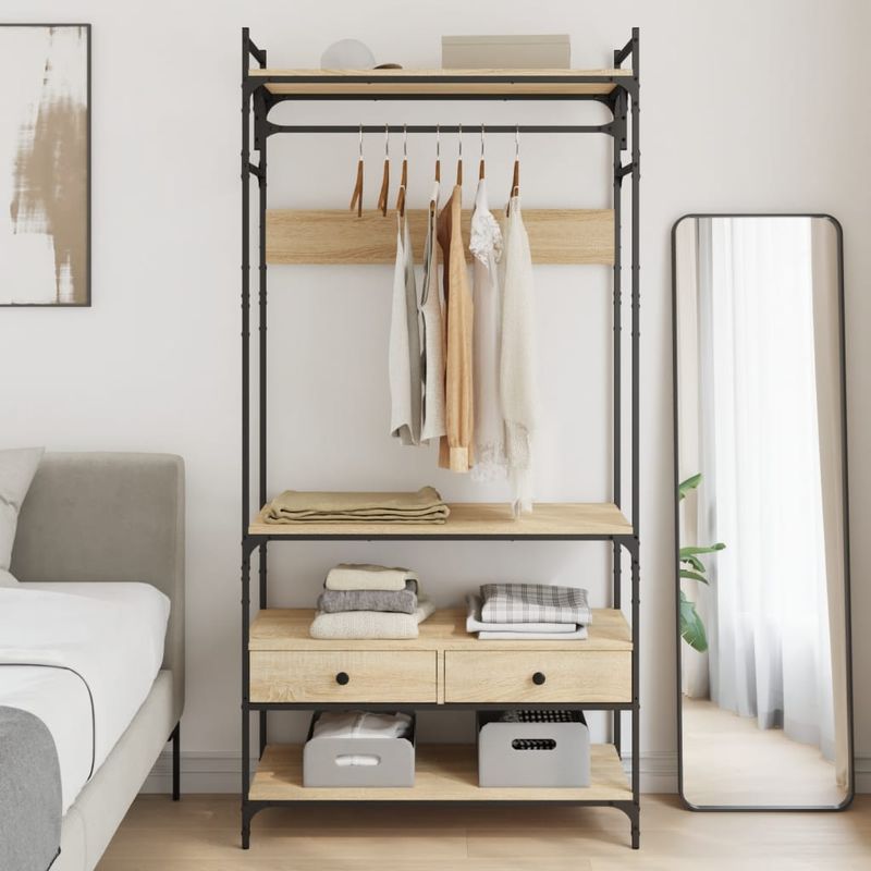 Casa si Gradina - Mobilier - Dulapuri si sifoniere - Sifoniere - Sifonier cu sertare stejar sonoma 89x39x184,5 cm lemn compozit - Infinity.ro