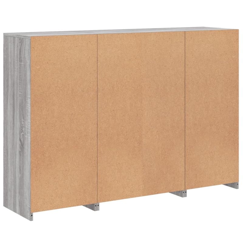 Casa si Gradina - Mobilier - Comode si corpuri - Comode - Servanta cu lumini LED, 3 buc., gri sonoma, lemn prelucrat - Infinity.ro