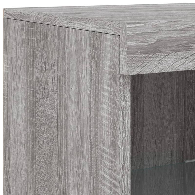Casa si Gradina - Mobilier - Comode si corpuri - Comode - Servanta cu lumini LED, 3 buc., gri sonoma, lemn prelucrat - Infinity.ro