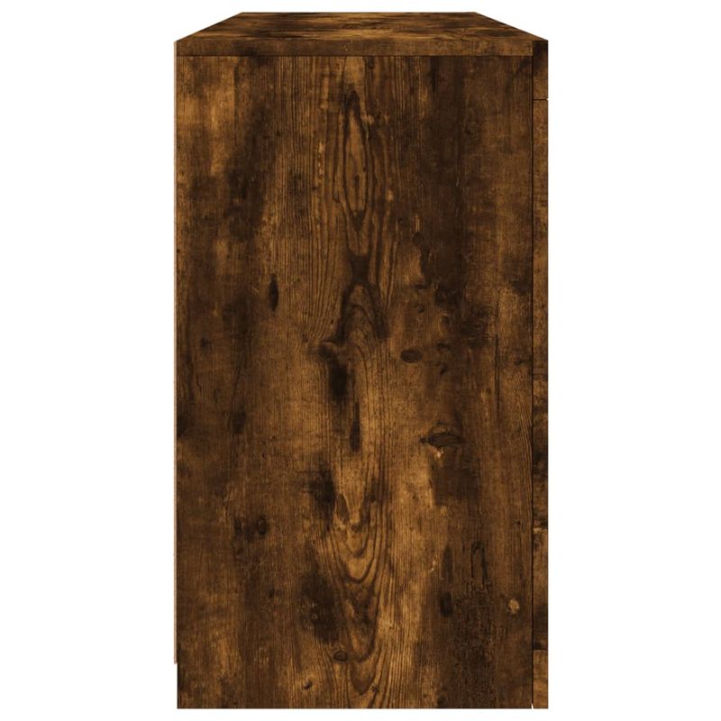 Casa si Gradina - Mobilier - Comode si corpuri - Comode - Servanta cu lumini LED, stejar fumuriu, 142,5x37x67 cm - Infinity.ro