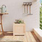 Casa si Gradina - Gradinarit si plante - Plante si ghivece - Ghivece si suporturi - Jardiniera de gradina, 31x31x31 cm, lemn masiv de pin - Infinity.ro