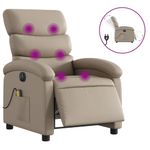 Ingrijire personala si Cosmetice - Sanatate si wellness - Articole wellness - Fotolii de masaj - Fotoliu electric masaj rabatabil, cappuccino, piele ecologica - Infinity.ro