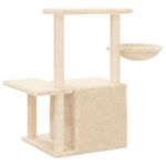 Petshop - Accesorii petshop - Jucarii animale - Ansambluri de joaca - Ansamblu de pisici cu stalpi din funie de sisal, crem, 83 cm - Infinity.ro